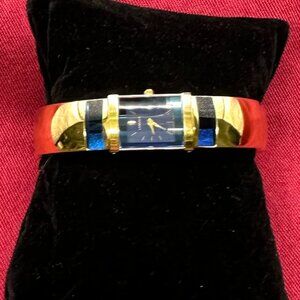 Rare Seiko Lassale 23K Gold-Plated Sapphire Blue Dial Women’s Watch.  Fresh Batt